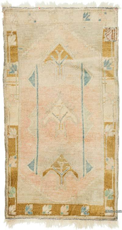 El Dokuma Vintage Halı - 50 cm x 93 cm