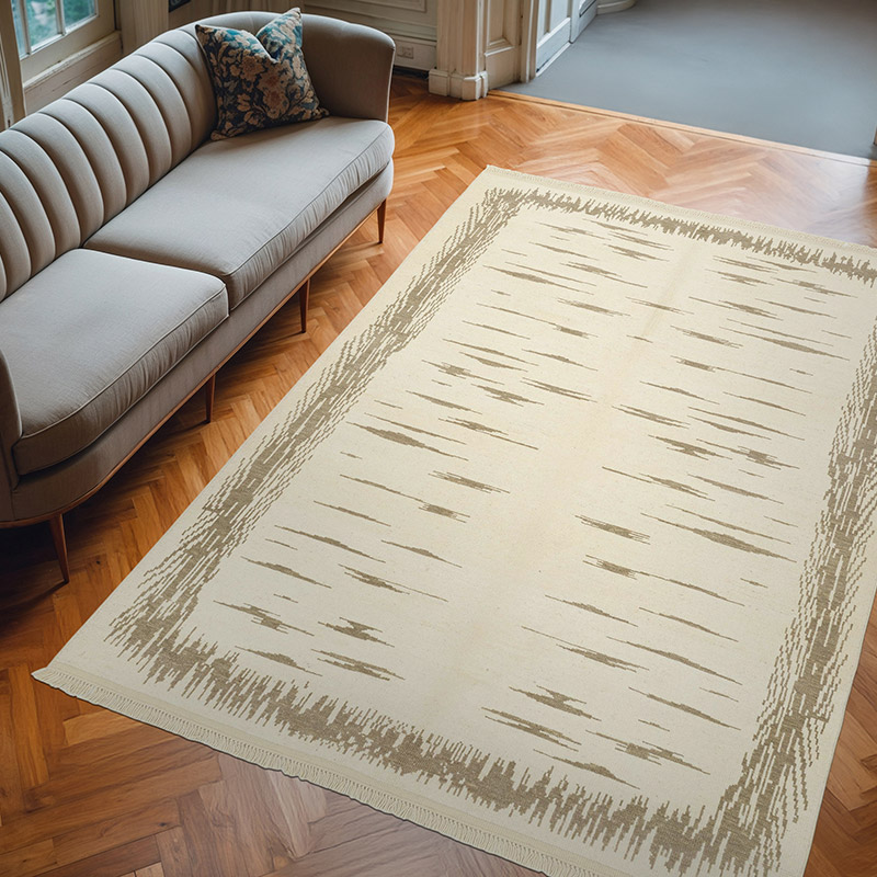 New Handwoven Turkish Kilim Rug - 7' 2" x 9' 10" (86" x 118") - K0080633