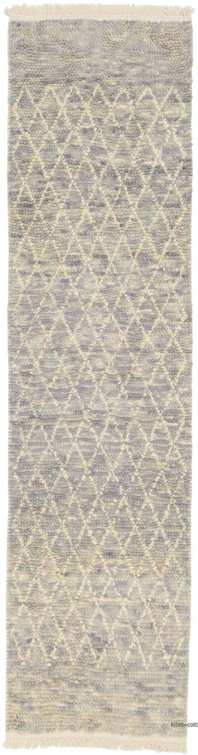 New Moroccan Style Hand-Knotted Tulu Runner - 2' 8" x 10' 4" (32" x 124")