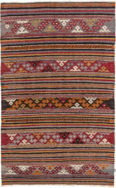 Vintage Balikesir Kilim Rug - 3' 3" x 5' 2" (39" x 62")