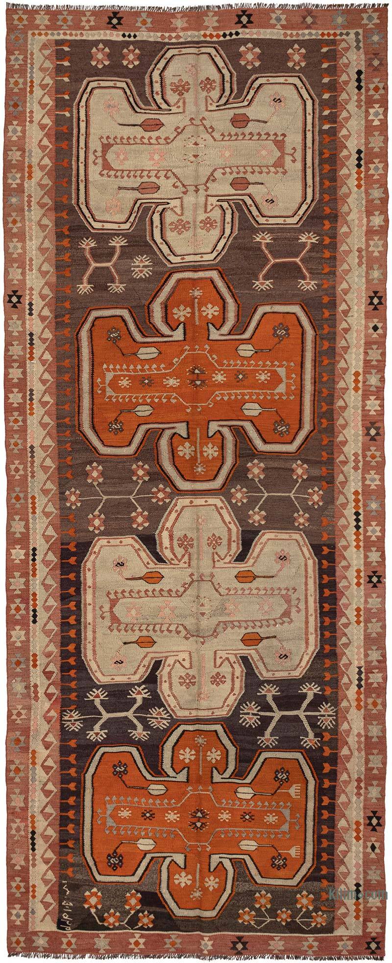 Vintage Kars Kilim Rug - 4' 9" x 11' 10" (57" x 142") - K0080666