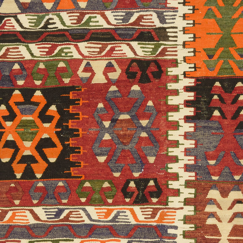 Vintage Cal Kilim Runner - 2' 11" x 8'  (35" x 96") - K0080667