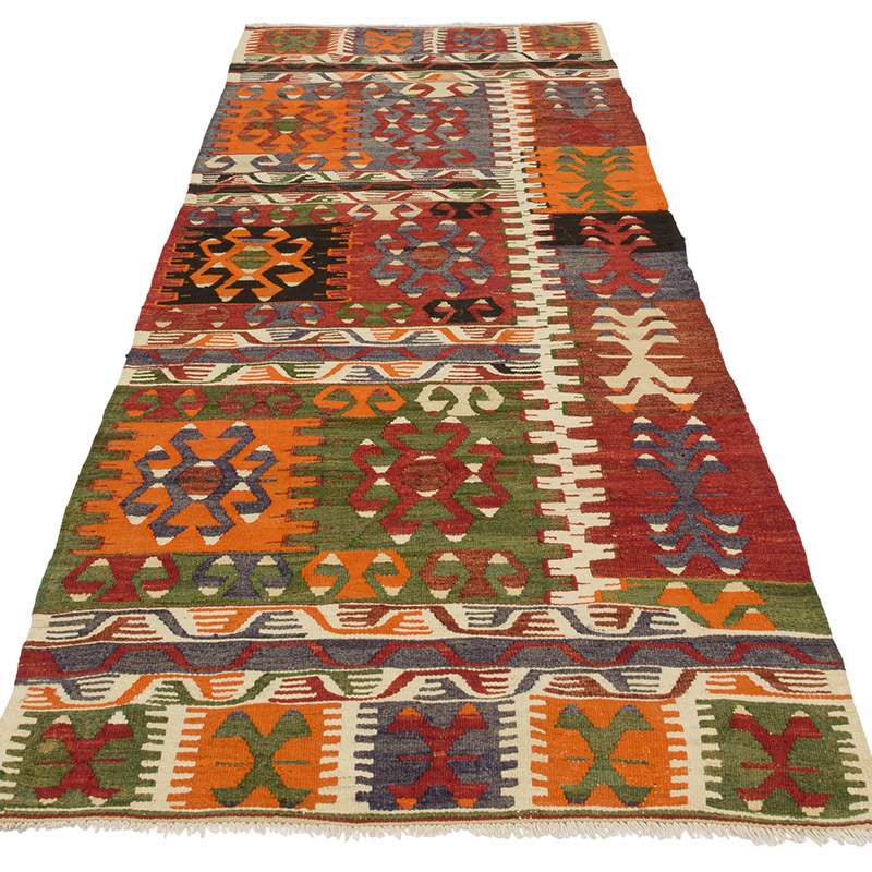 Vintage Cal Kilim Runner - 2' 11" x 8'  (35" x 96") - K0080667