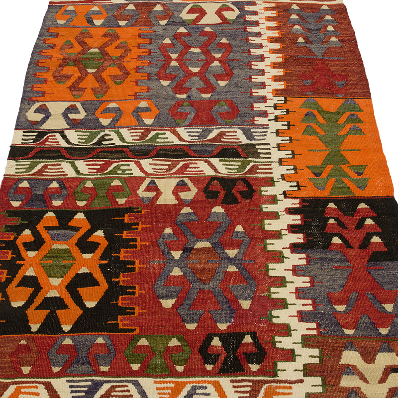 Vintage Cal Kilim Runner - 2' 11" x 8'  (35" x 96") - K0080667