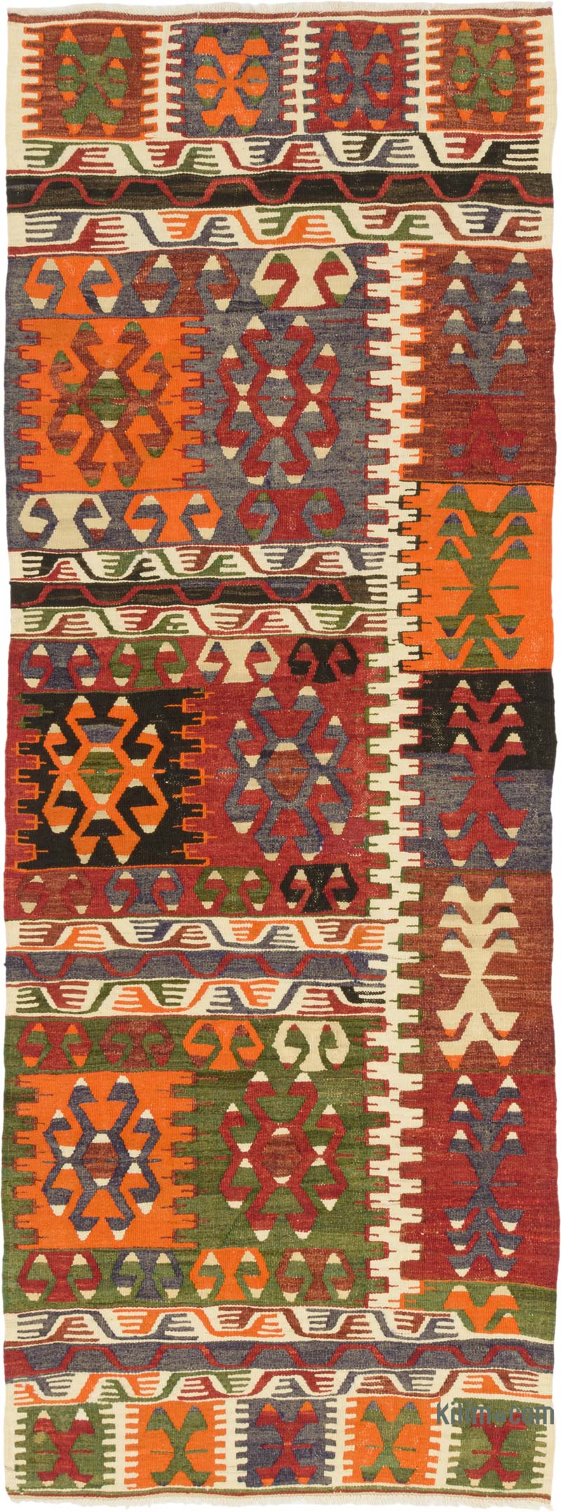 Vintage Cal Kilim Runner - 2' 11" x 8'  (35" x 96") - K0080667