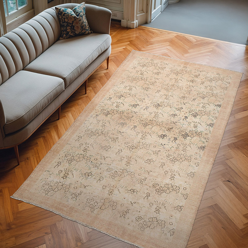 Alfombra Vintage Turca Anudada a Mano - 163 cm x 285 cm - K0080678