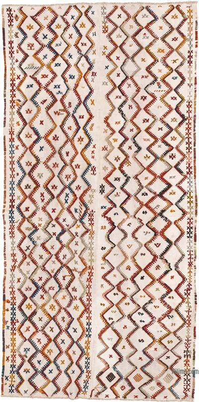 Vintage Konya Cicim Kilim - 125 cm x 267 cm