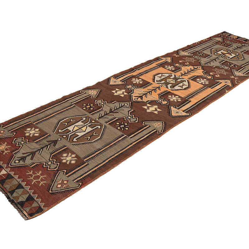 Vintage Kars Kilim Runner - 3' 2" x 11' 5" (38" x 137") - K0080682