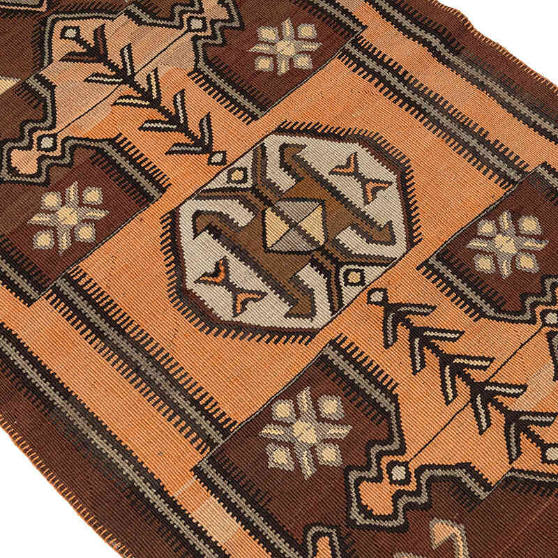 Vintage Kars Kilim Runner - 3' 2" x 11' 5" (38" x 137") - K0080682