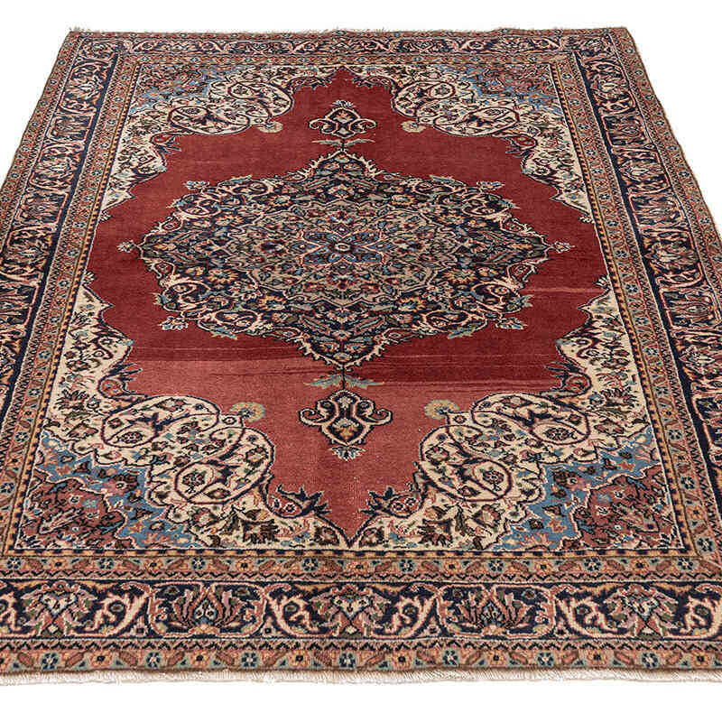 Alfombra Vintage Turca Anudada a Mano - 136 cm x 196 cm - K0080691