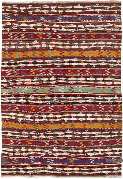 Vintage Denizli Kilim Rug - 5' 7" x 8'  (67" x 96")