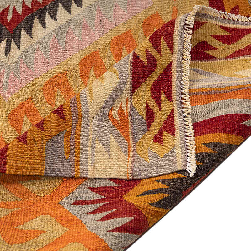 Vintage Afyon Kilim Rug - 5' 9" x 10' 2" (69" x 122") - K0080710