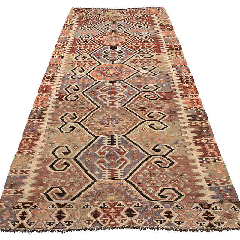 Vintage Aydin Kilim Rug - 4' 2" x 9' 5" (50" x 113") - K0080720