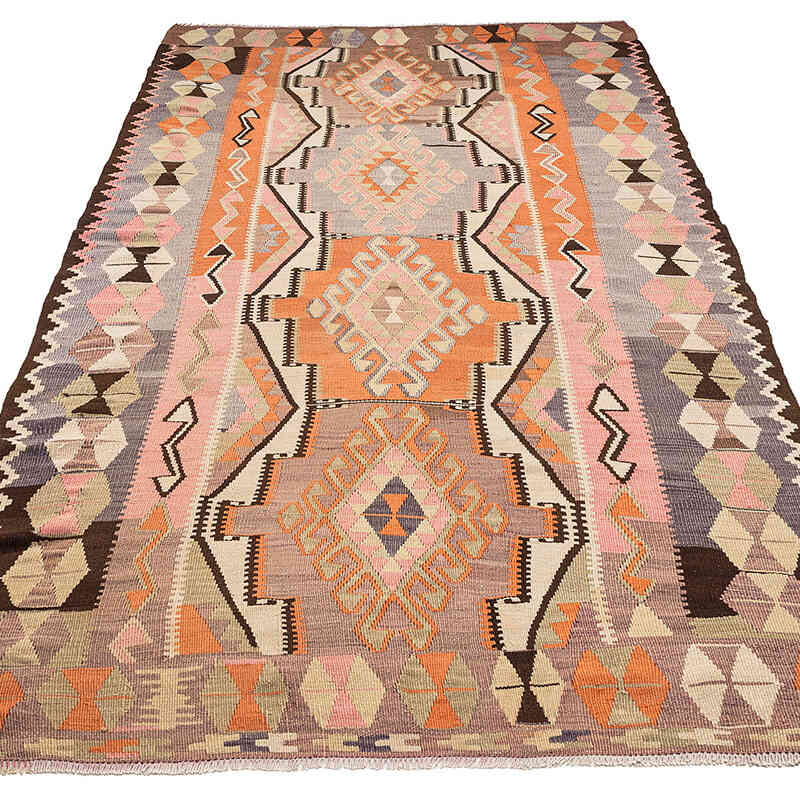 Vintage Adana Kilim Rug - 5' 4" x 9' 7" (64" x 115") - K0080721