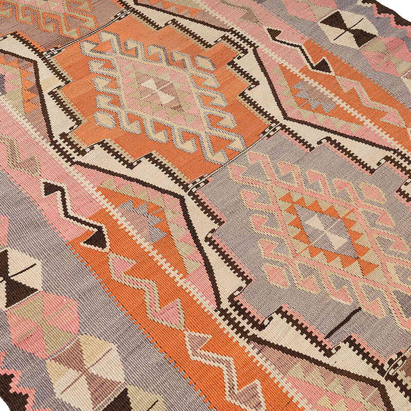 Vintage Adana Kilim Rug - 5' 4" x 9' 7" (64" x 115") - K0080721