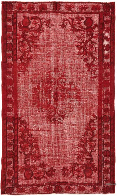 Hand Carved Over-Dyed Rug - 5'  x 8' 4" (60" x 100")