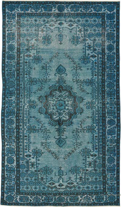 Hand Carved Over-Dyed Rug - 4' 10" x 8' 7" (58" x 103")