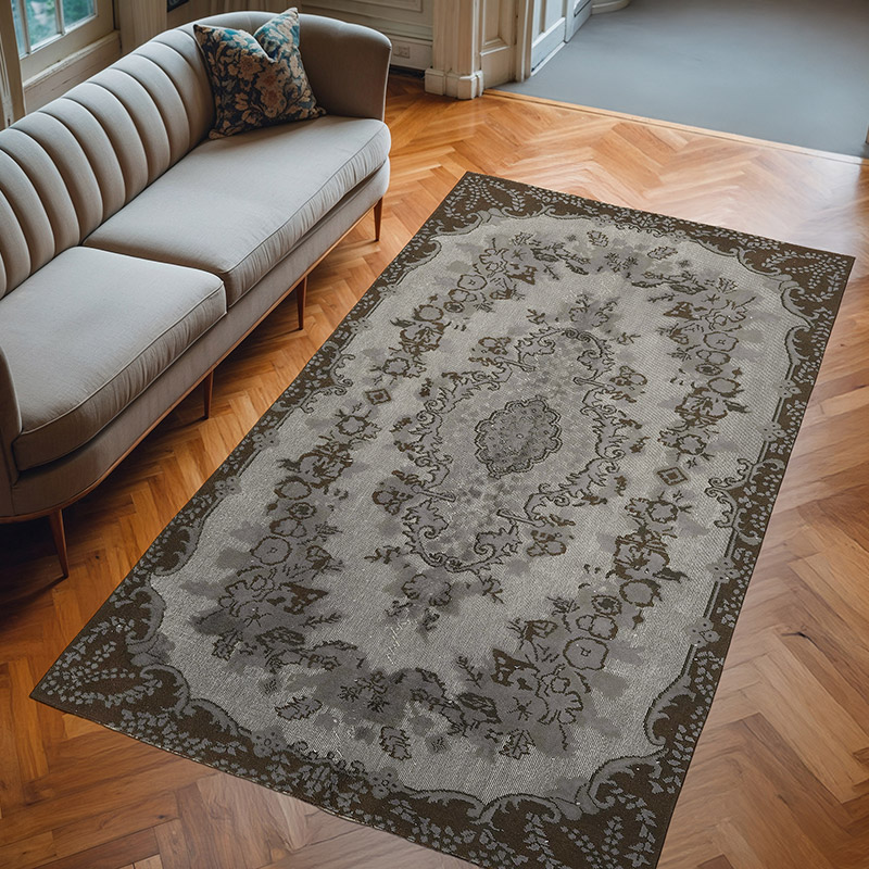 Hand Carved Over-Dyed Rug - 6'  x 9' 10" (72" x 118") - K0080735