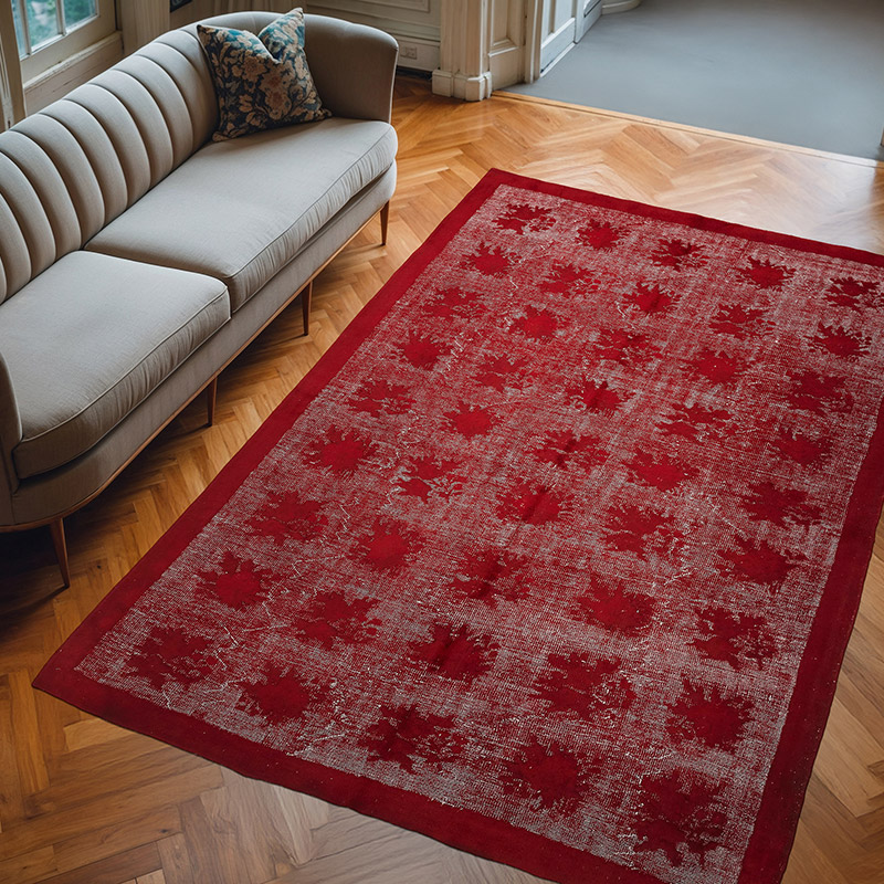 Hand Carved Over-Dyed Rug - 7' 2" x 10' 5" (86" x 125") - K0080736