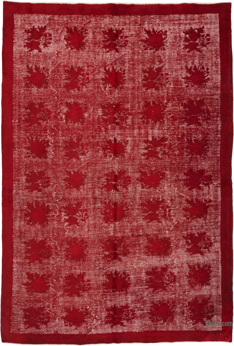 Hand Carved Over-Dyed Rug - 7' 2" x 10' 5" (86" x 125") - K0080736