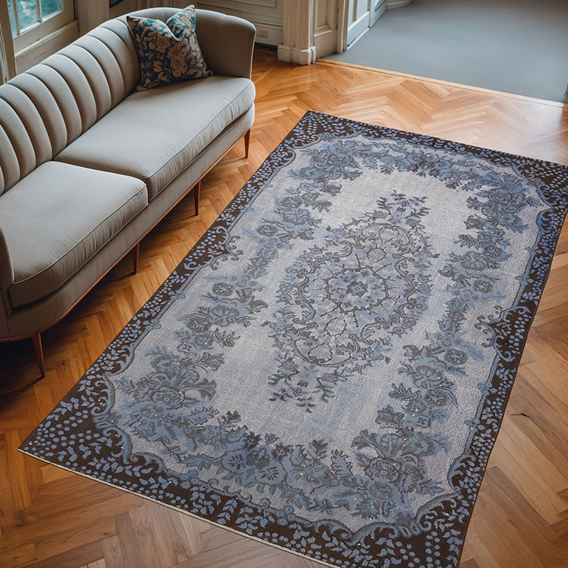 Alfombra Tallada a Mano Sobre Teñida - 173 cm x 285 cm - K0080740