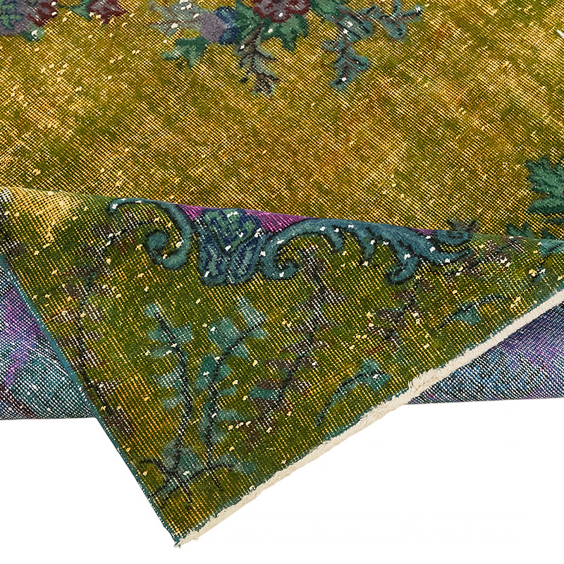 Hand Carved Over-Dyed Rug - 7' 2" x 10' 5" (86" x 125") - K0080745