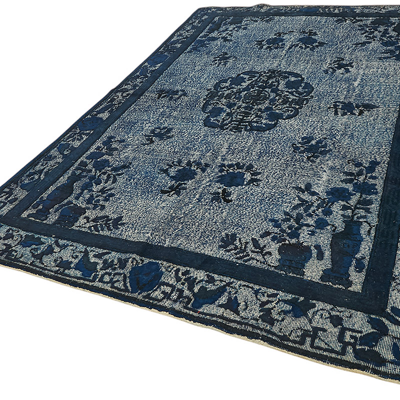 Hand Carved Over-Dyed Rug - 6' 10" x 10' 8" (82" x 128") - K0080750