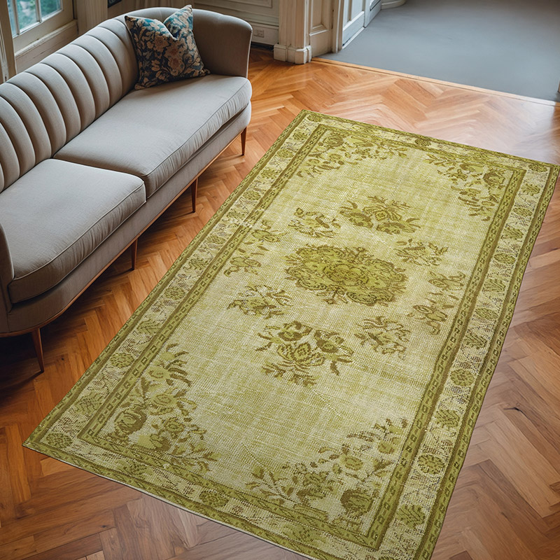 Hand Carved Over-Dyed Rug - 5' 3" x 8' 11" (63" x 107") - K0080751