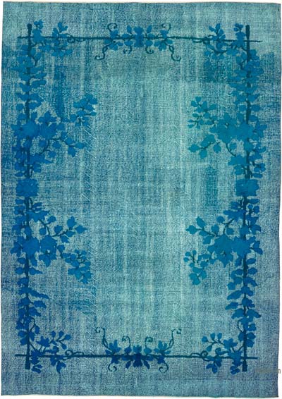 Hand Carved Over-Dyed Rug - 7' 1" x 9' 10" (85" x 118")