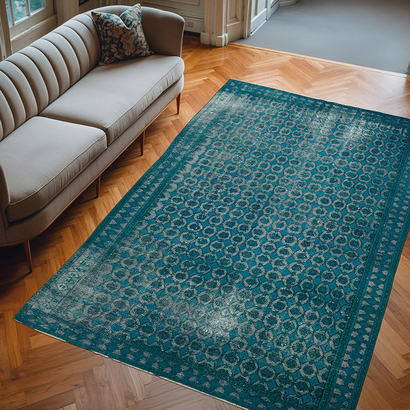 Alfombra Tallada a Mano Sobre Teñida - 194 cm x 289 cm - K0080758