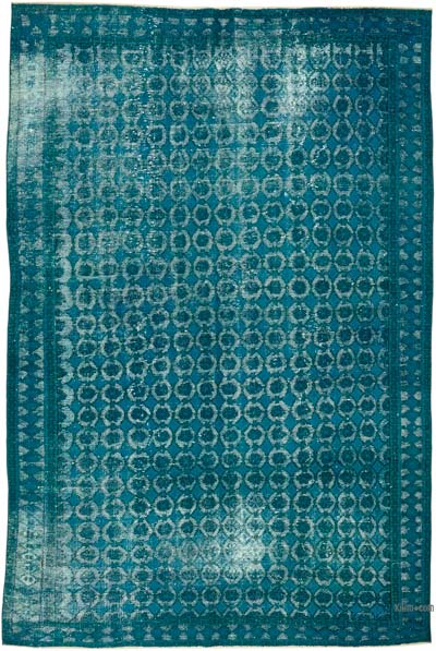 Hand Carved Over-Dyed Rug - 6' 4" x 9' 6" (76" x 114")