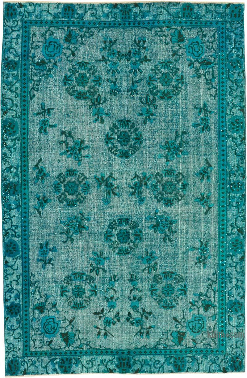 Hand Carved Over-Dyed Rug - 6' 7" x 9' 11" (79" x 119") - K0080760