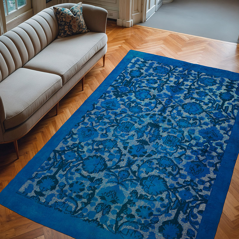 Alfombra Tallada a Mano Sobre Teñida - 197 cm x 290 cm - K0080761