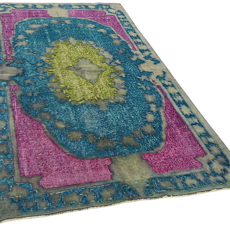 Hand Carved Over-Dyed Rug - 4' 11" x 8' 1" (59" x 97") - K0080765