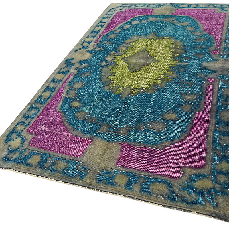Hand Carved Over-Dyed Rug - 4' 11" x 8' 1" (59" x 97") - K0080765