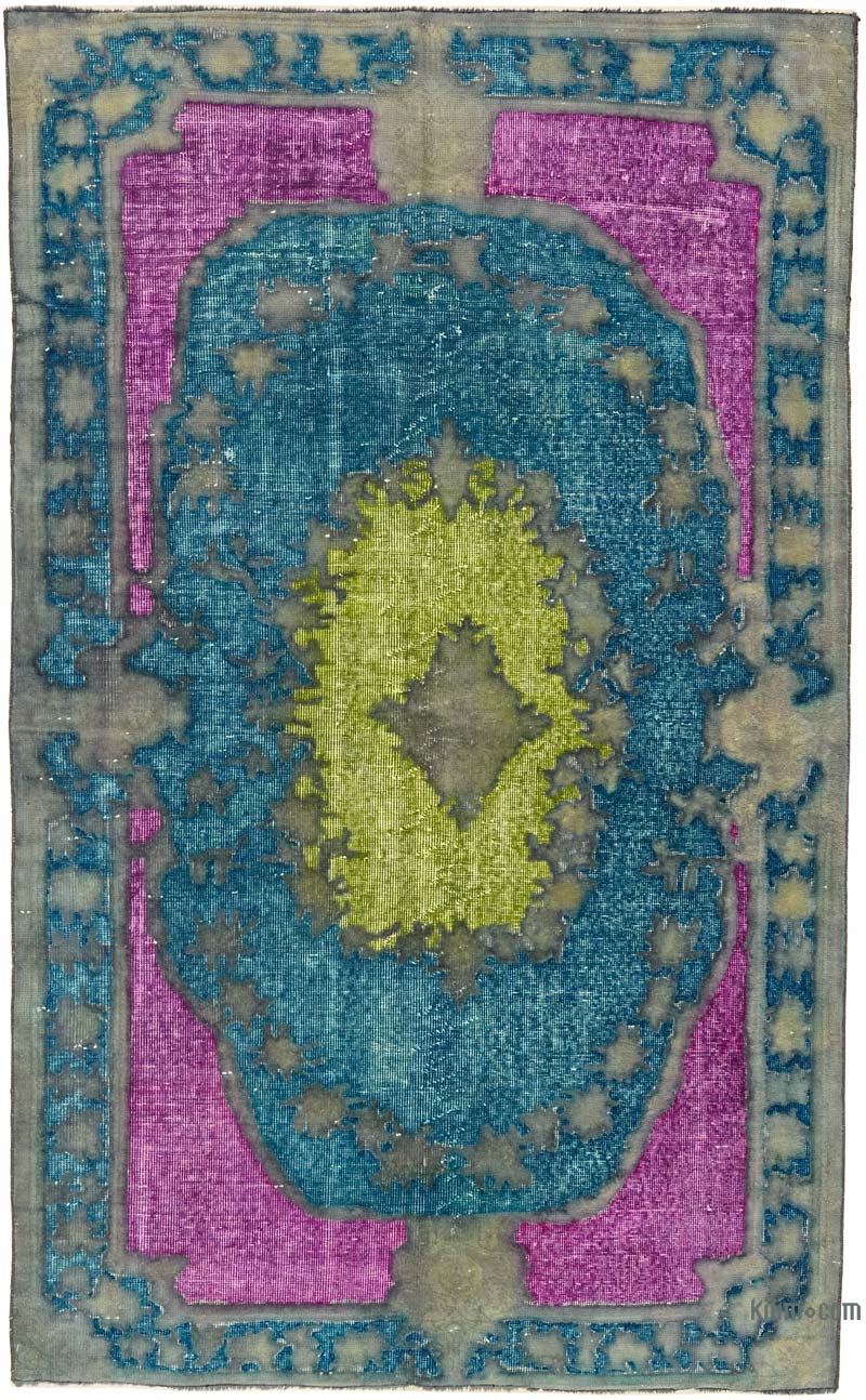 Hand Carved Over-Dyed Rug - 4' 11" x 8' 1" (59" x 97") - K0080765
