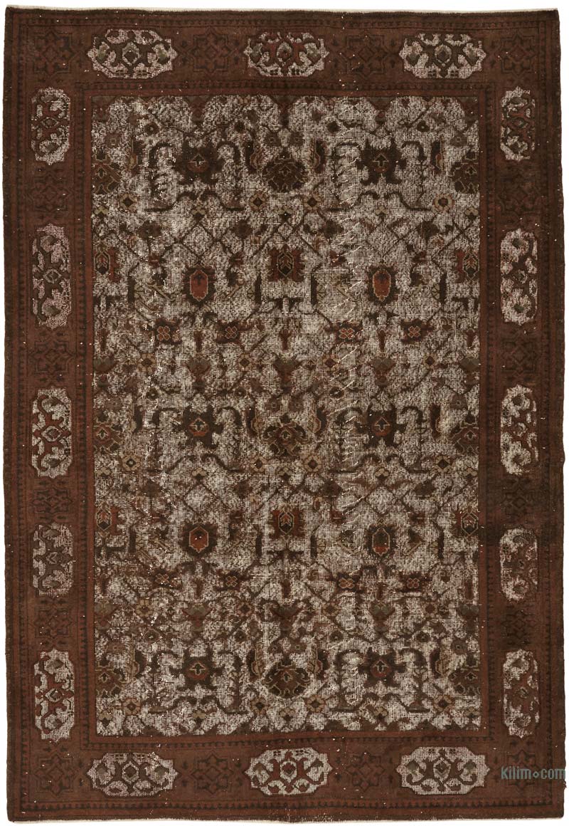 Hand Carved Over-Dyed Rug - 6' 9" x 10'  (81" x 120") - K0080767