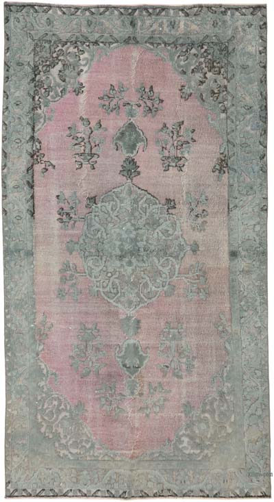 Hand Carved Over-Dyed Rug - 5' 3" x 9' 9" (63" x 117")