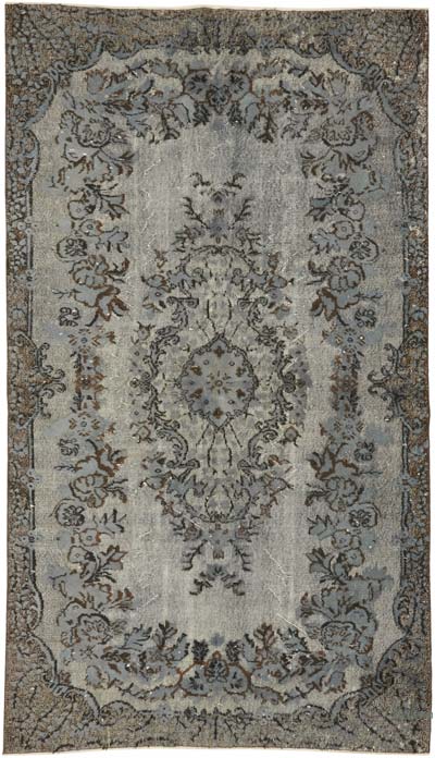 Hand Carved Over-Dyed Rug - 5' 5" x 9' 4" (65" x 112")