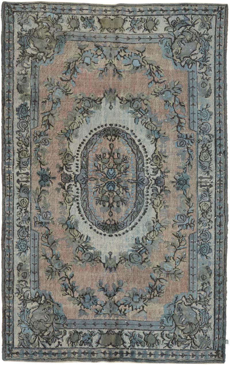 Hand Carved Over-Dyed Rug - 5' 11" x 9' 3" (71" x 111") - K0080770
