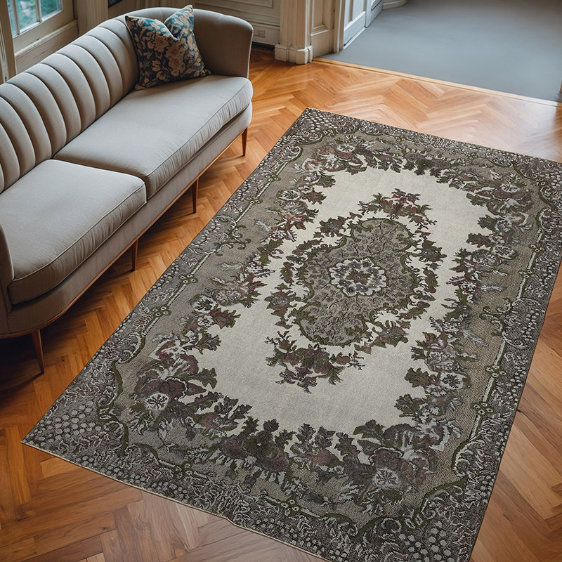El Oyması Boyalı Halı - 203 cm x 313 cm - K0080773