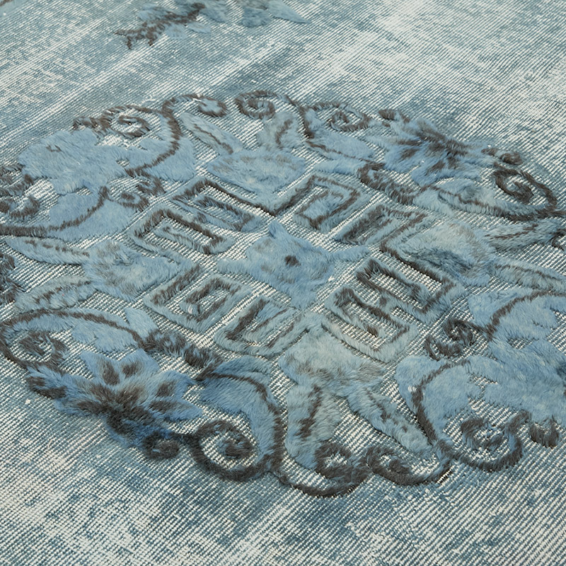 Alfombra Tallada a Mano Sobre Teñida - 213 cm x 305 cm - K0080774