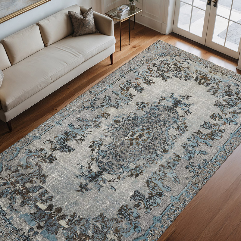 Alfombra Tallada a Mano Sobre Teñida - 188 cm x 326 cm - K0080775