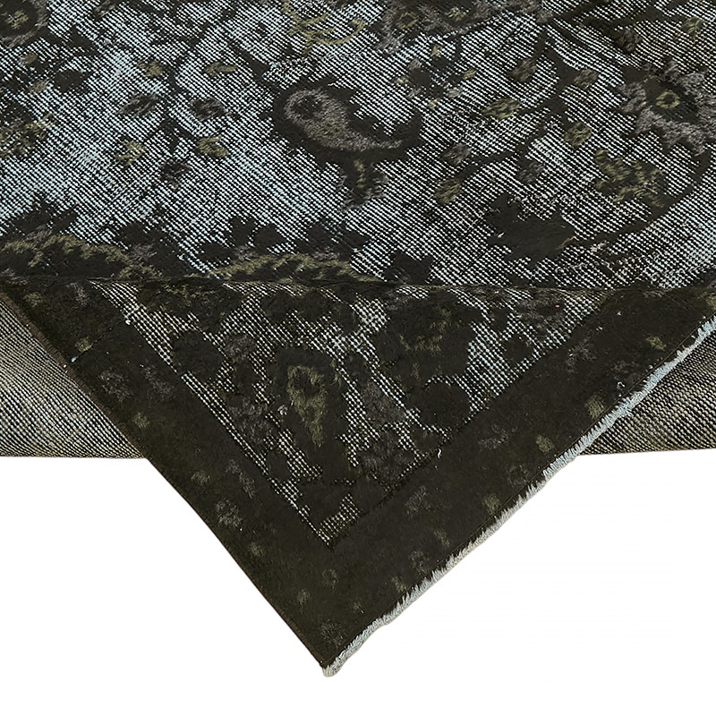Hand Carved Over-Dyed Rug - 6' 5" x 10' 4" (77" x 124") - K0080777