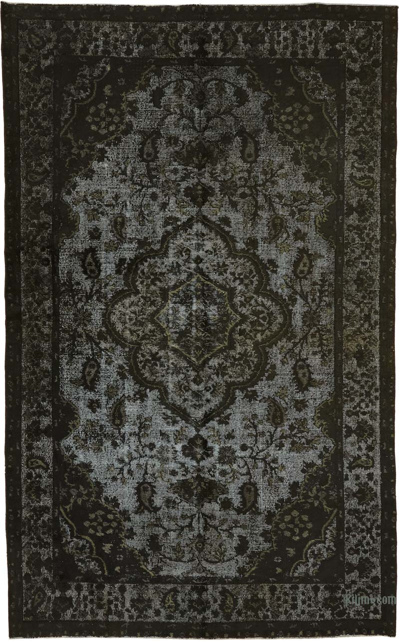 Hand Carved Over-Dyed Rug - 6' 5" x 10' 4" (77" x 124") - K0080777