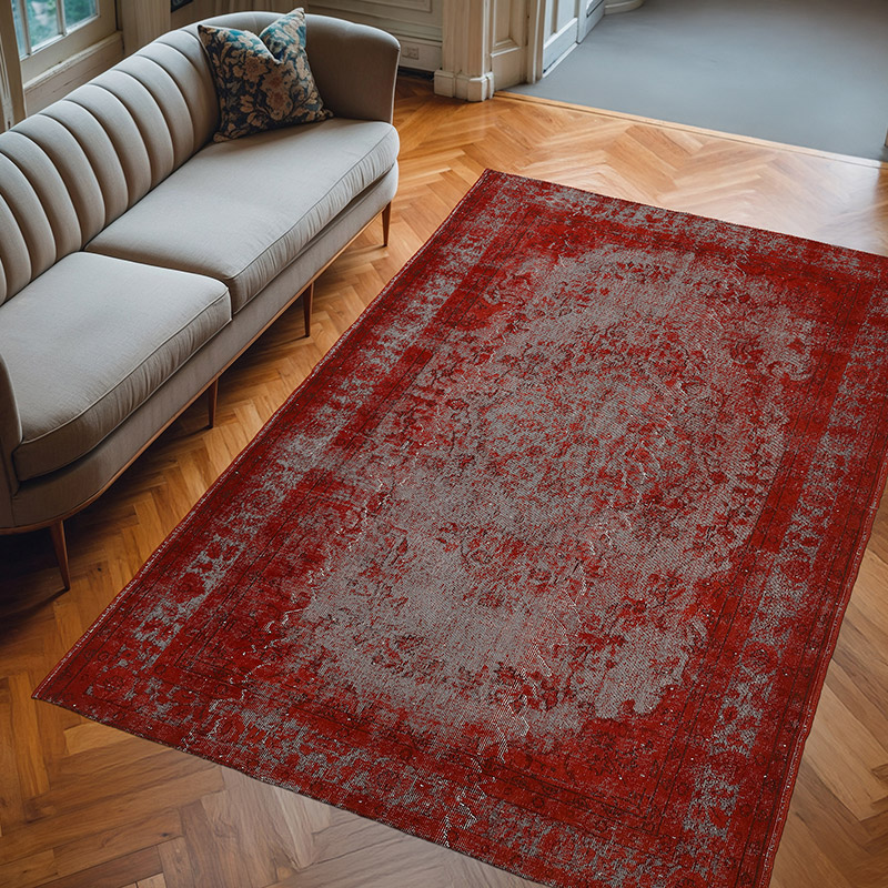 Alfombra Tallada a Mano Sobre Teñida - 195 cm x 291 cm - K0080778