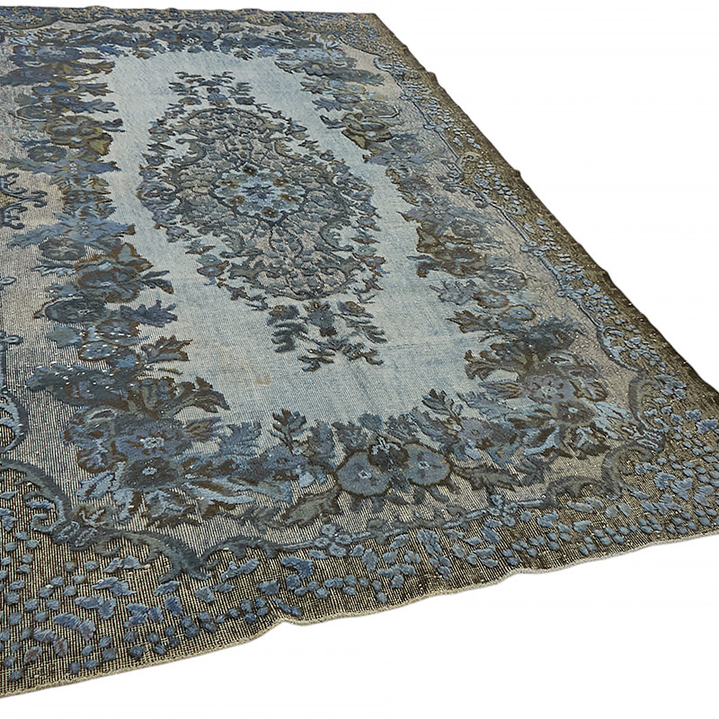 Hand Carved Over-Dyed Rug - 6' 2" x 10'  (74" x 120") - K0080779