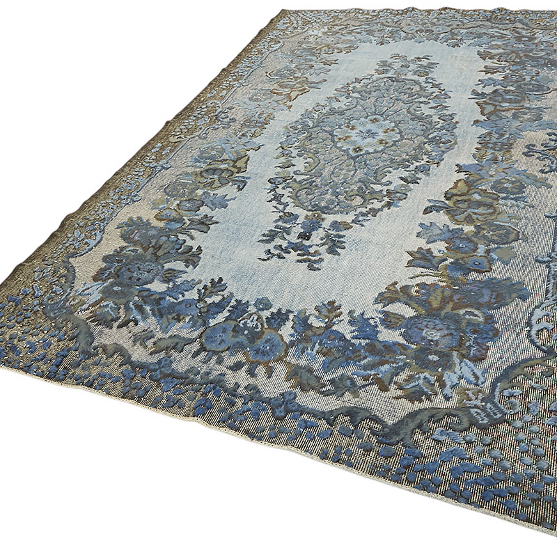 Hand Carved Over-Dyed Rug - 6' 2" x 10'  (74" x 120") - K0080779