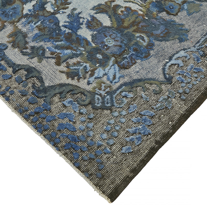 Hand Carved Over-Dyed Rug - 6' 2" x 10'  (74" x 120") - K0080779