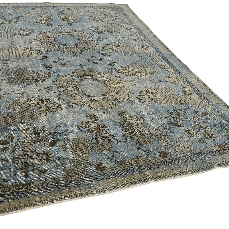Hand Carved Over-Dyed Rug - 6' 5" x 9' 5" (77" x 113") - K0080780